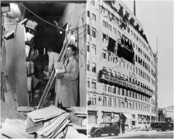 He was the one reading the news when a delayed-action 500lb German bomb exploded at the seventh-floor window of Broadcasting House in central London o